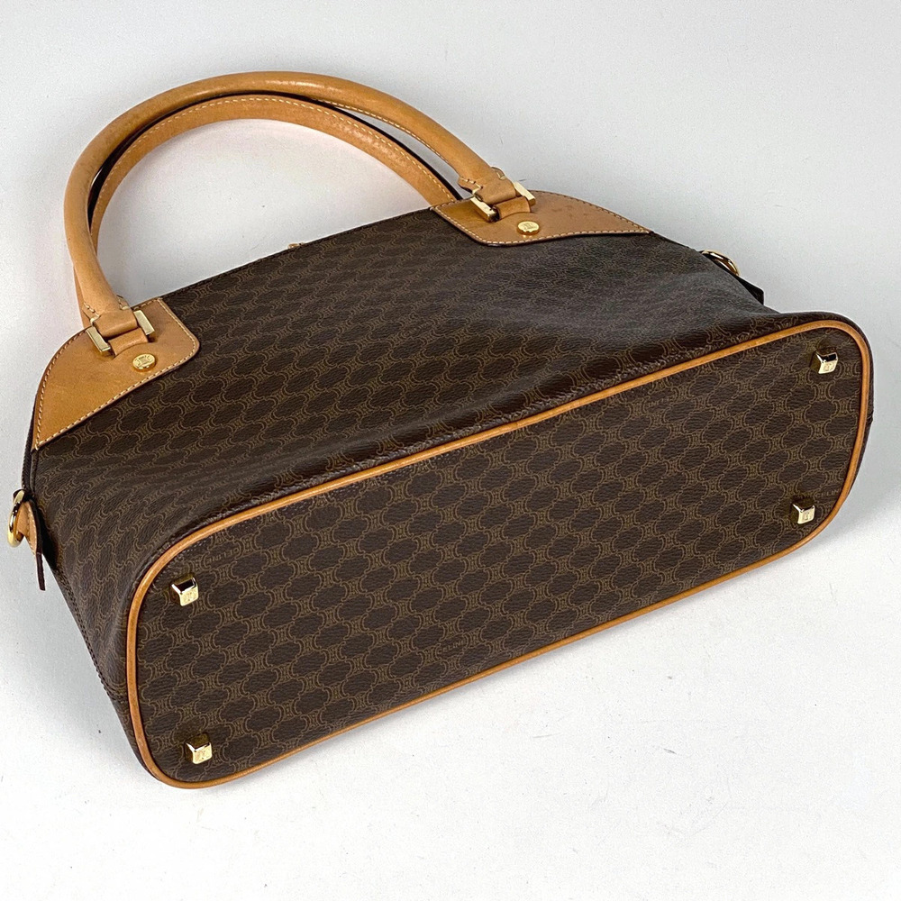 Celine Macadam Handbag Shoulder Bag Canvas Brown - Picture 2 of 6